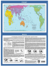 Load image into Gallery viewer, New map for 2020! - Pacific-centered Peters Equal Area Desktop 11x17" Map