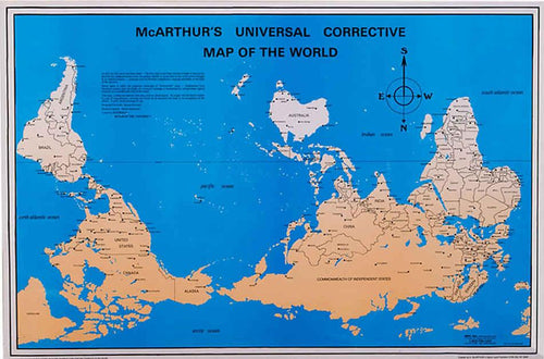 McArthur´s Universal Corrective Map - 23x35 Paper Folded