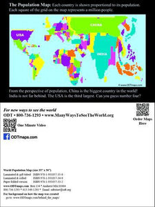 Population Map Post Cards 4x6"- 25Pack